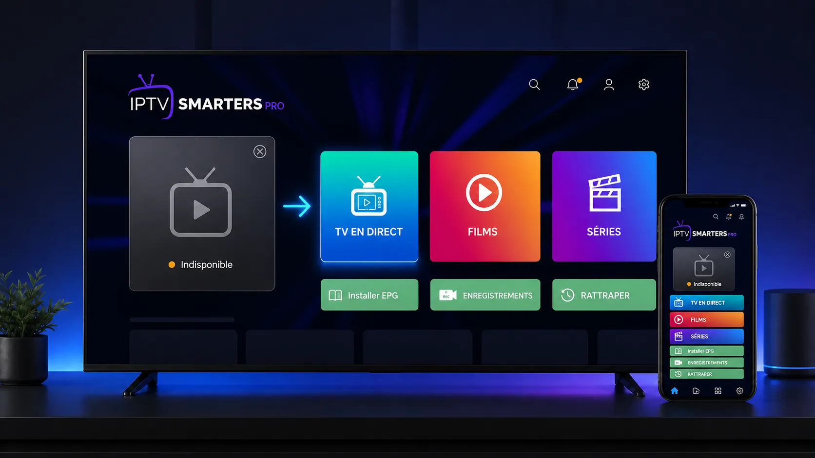 Application IPTV Smarters Pro indisponible : alternatives